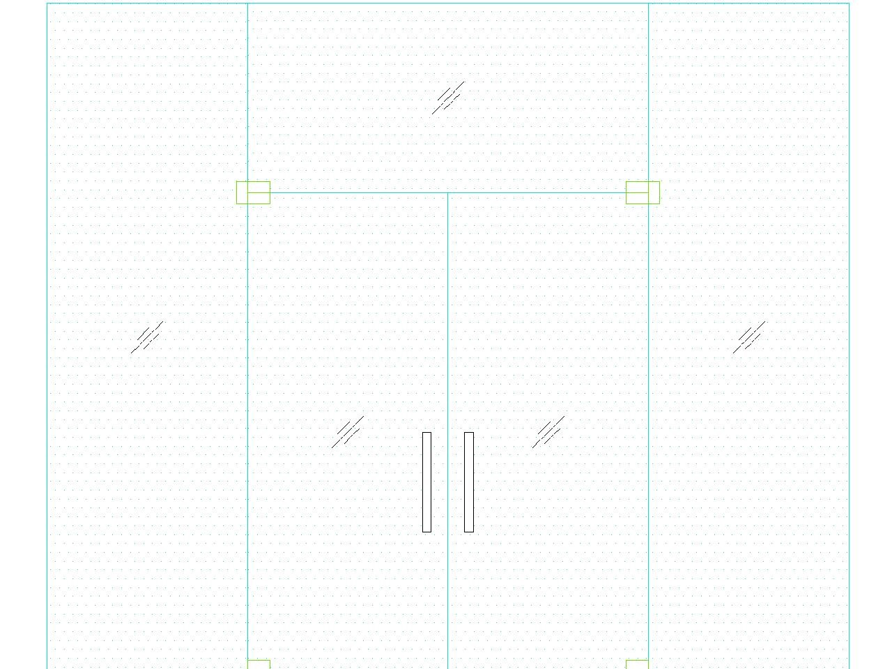 Glass door with both side glass panel
