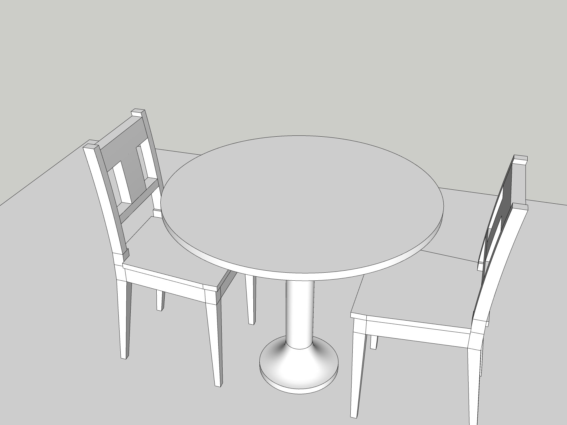 2 Seater Round Table with chair