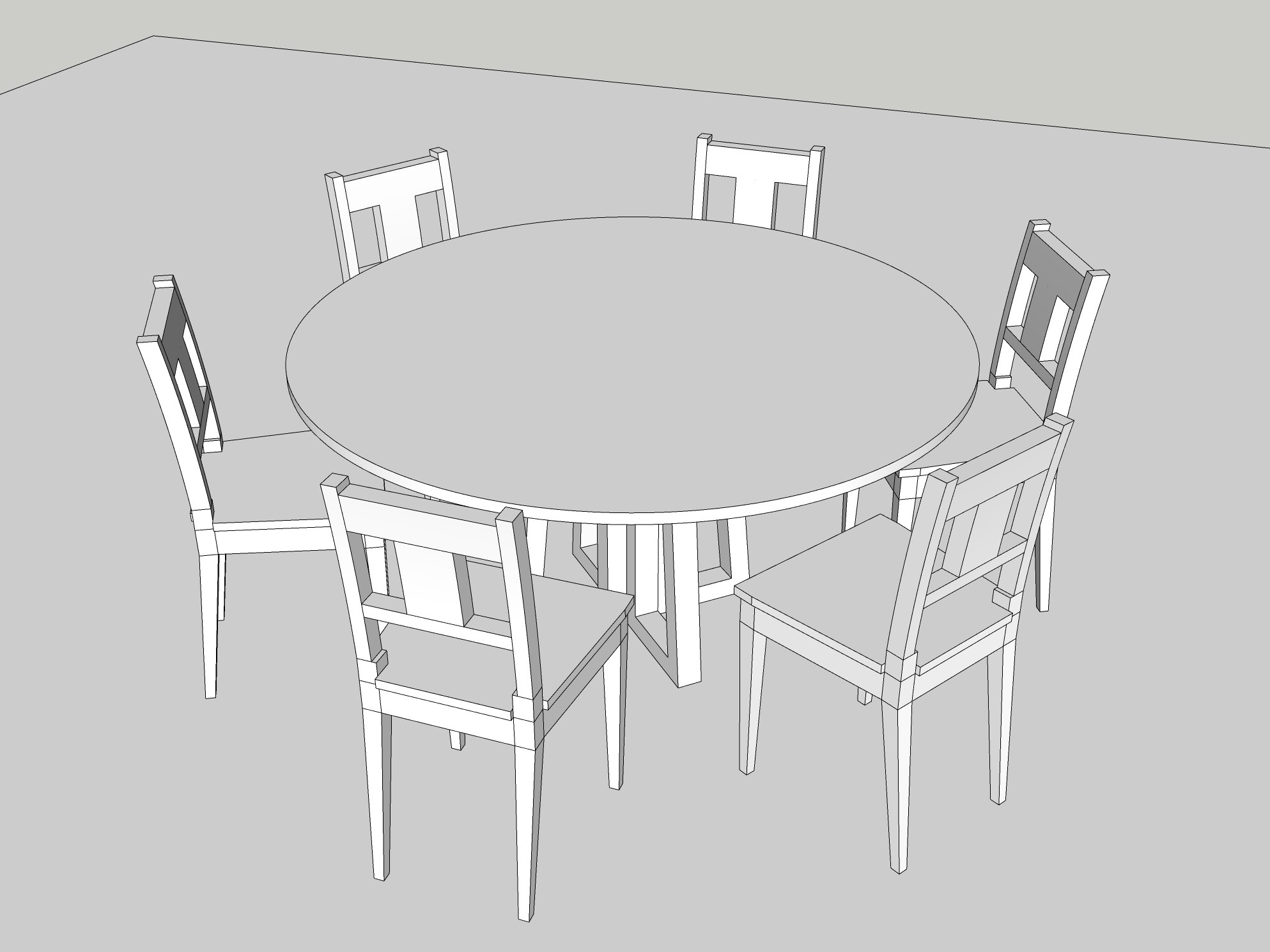 6 Seater Round table with chair preview